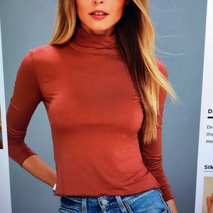 Turtleneck long sleeve top
